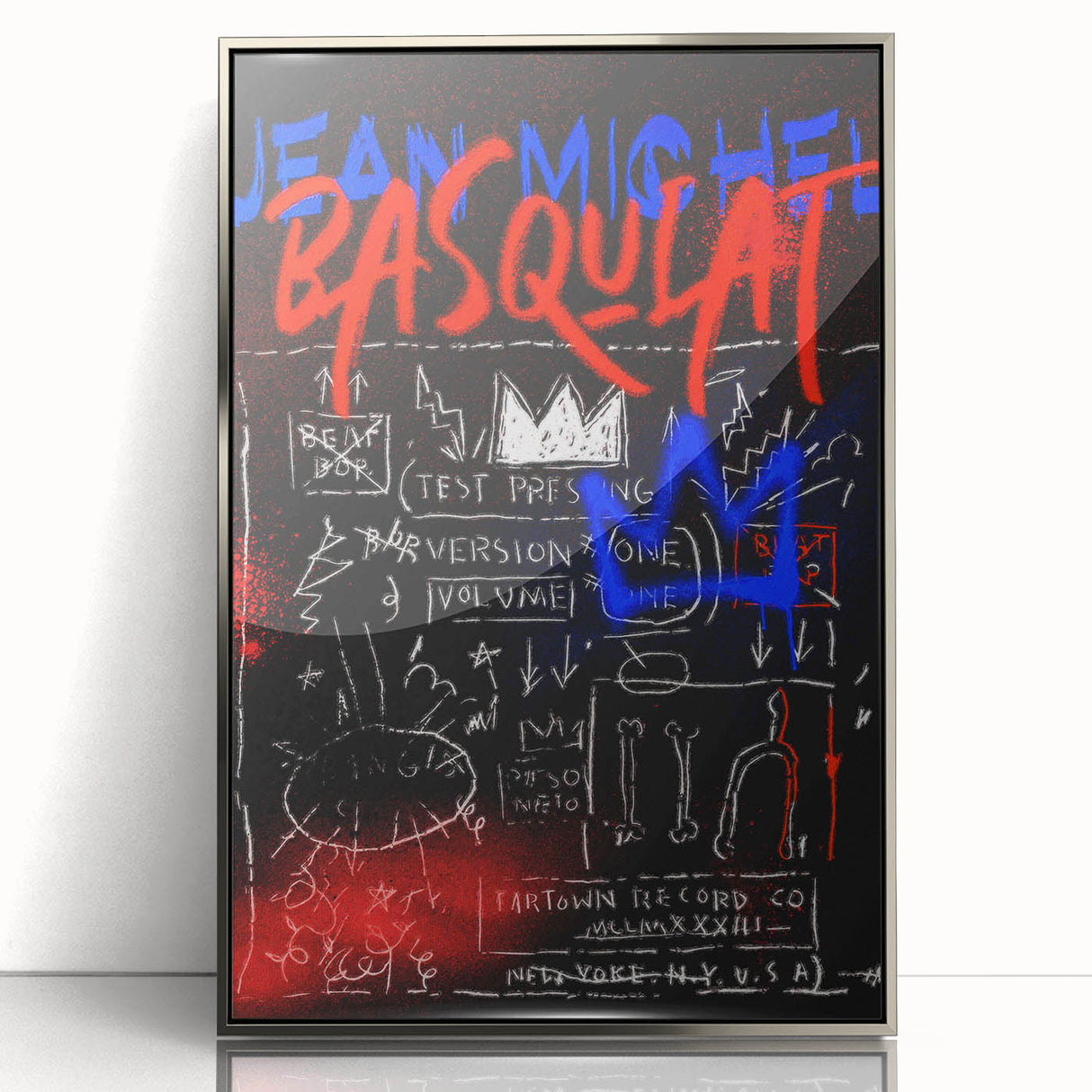 Bold Pop Art Wall Art - Modern Canvas with Red and Blue Accents
