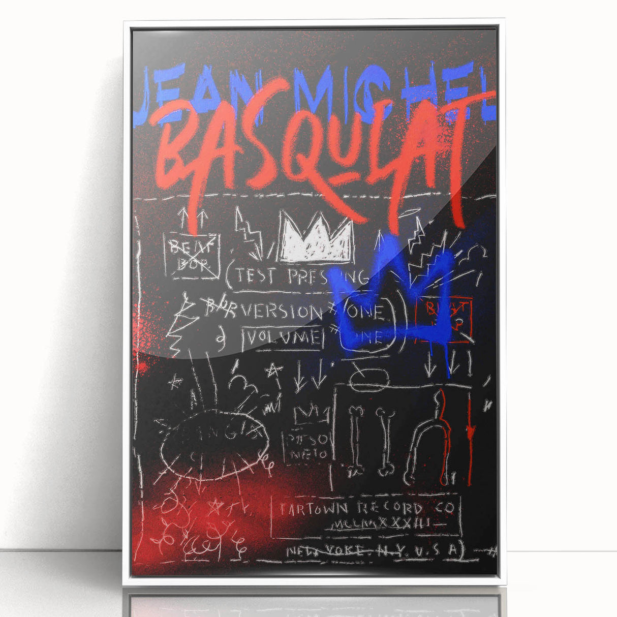 Bold Pop Art Wall Art - Modern Canvas with Red and Blue Accents