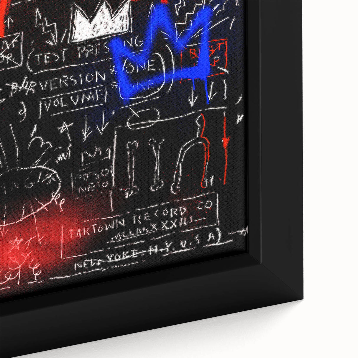 Bold Pop Art Wall Art - Modern Canvas with Red and Blue Accents