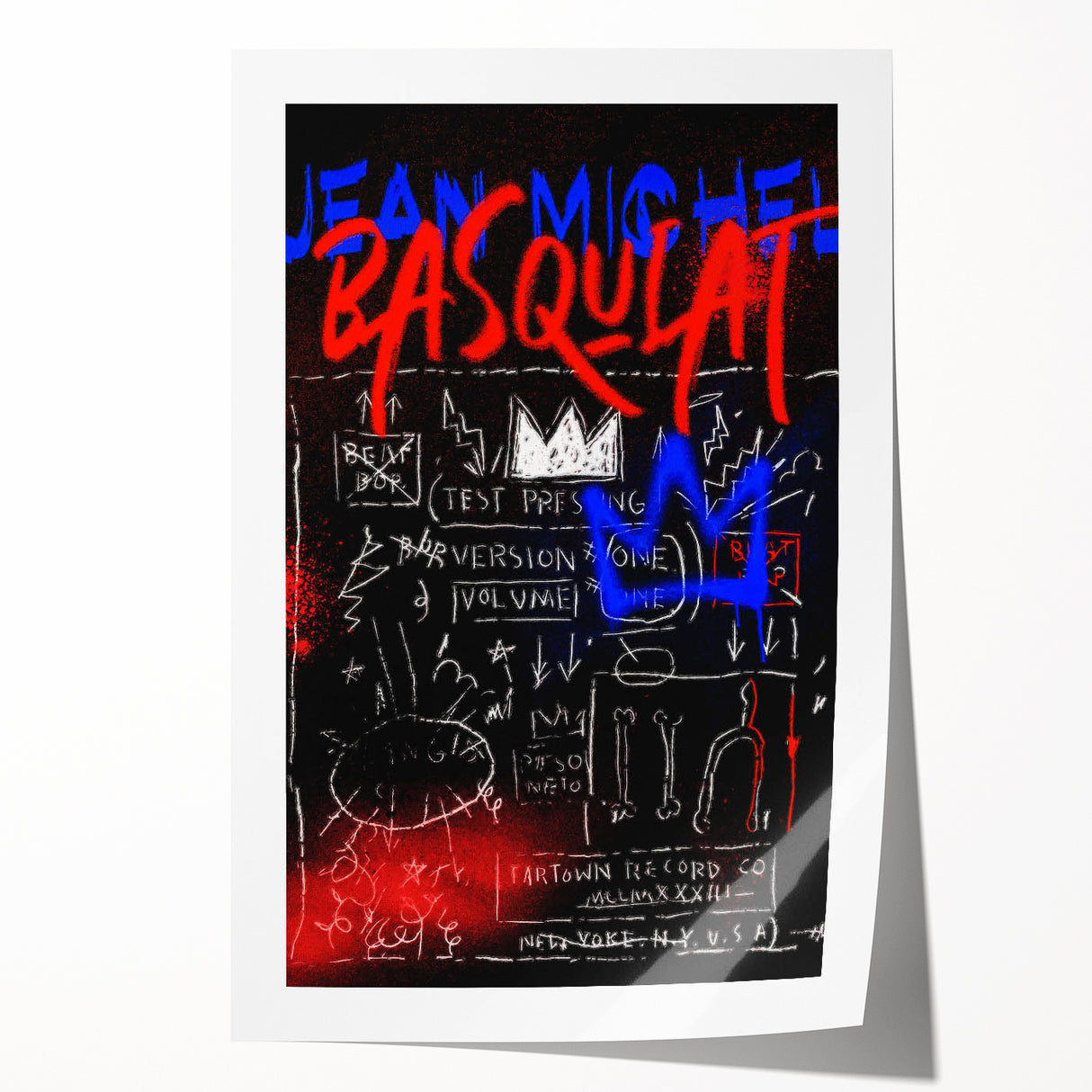 Bold Pop Art Wall Art - Modern Canvas with Red and Blue Accents