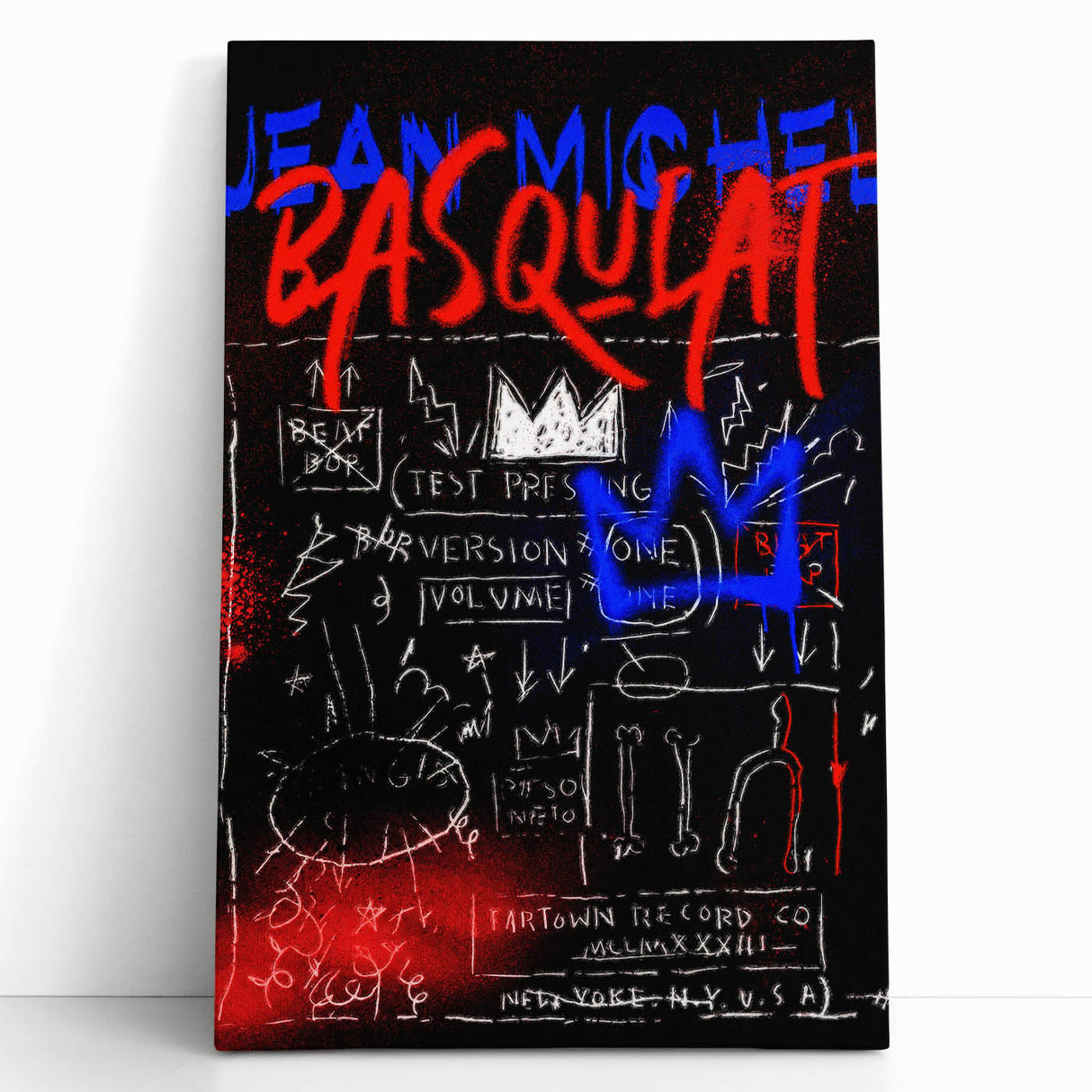 Bold Pop Art Wall Art - Modern Canvas with Red and Blue Accents