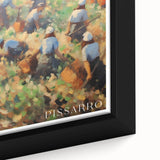 Close-up of a framed canvas featuring black textured art with colorful abstract elements, ideal for living room decor.