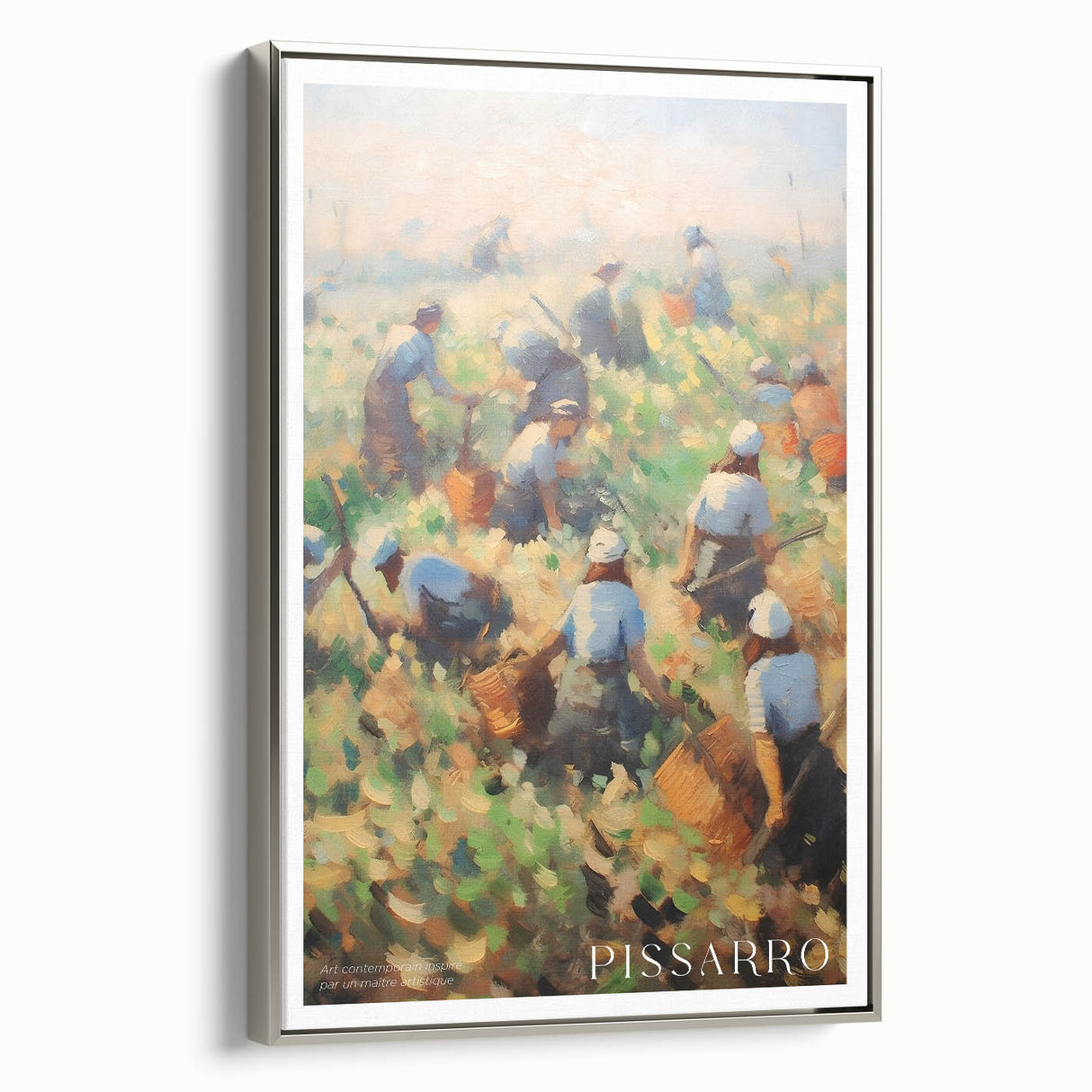 Landscape art painting of a vibrant, colorful scene on a framed canvas, ideal for adding a vintage touch to any room.