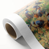 Art Deco style poster of a serene landscape on rolled canvas, ideal for nursery wall art.