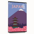 Vintage Japan Travel Poster | Mount Fuji and Pagoda Art Print