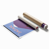 Vintage Japan Travel Poster | Mount Fuji and Pagoda Art Print