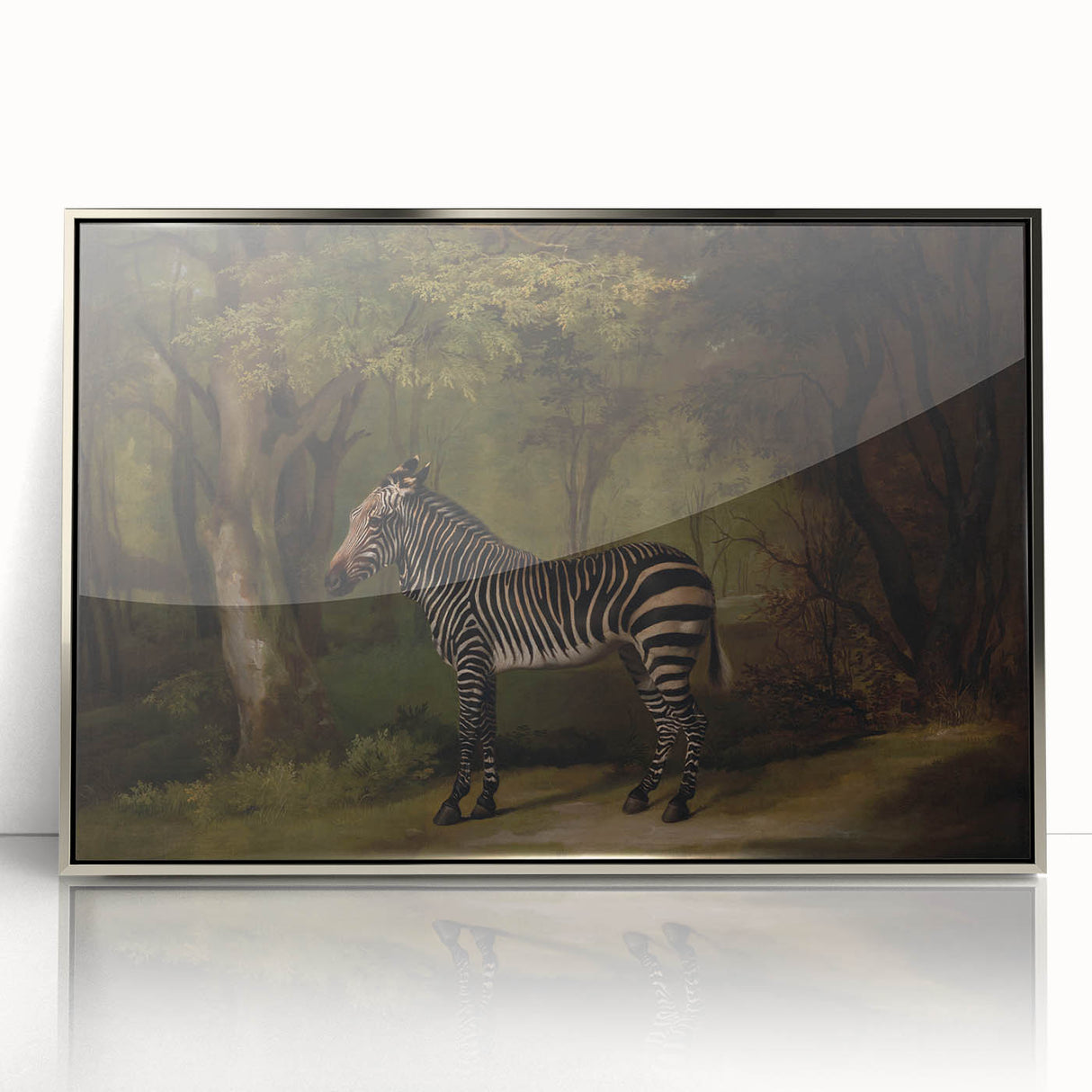 Realism Wildlife Art Print | Zebra in Forest by George Stubbs | Fine Decor