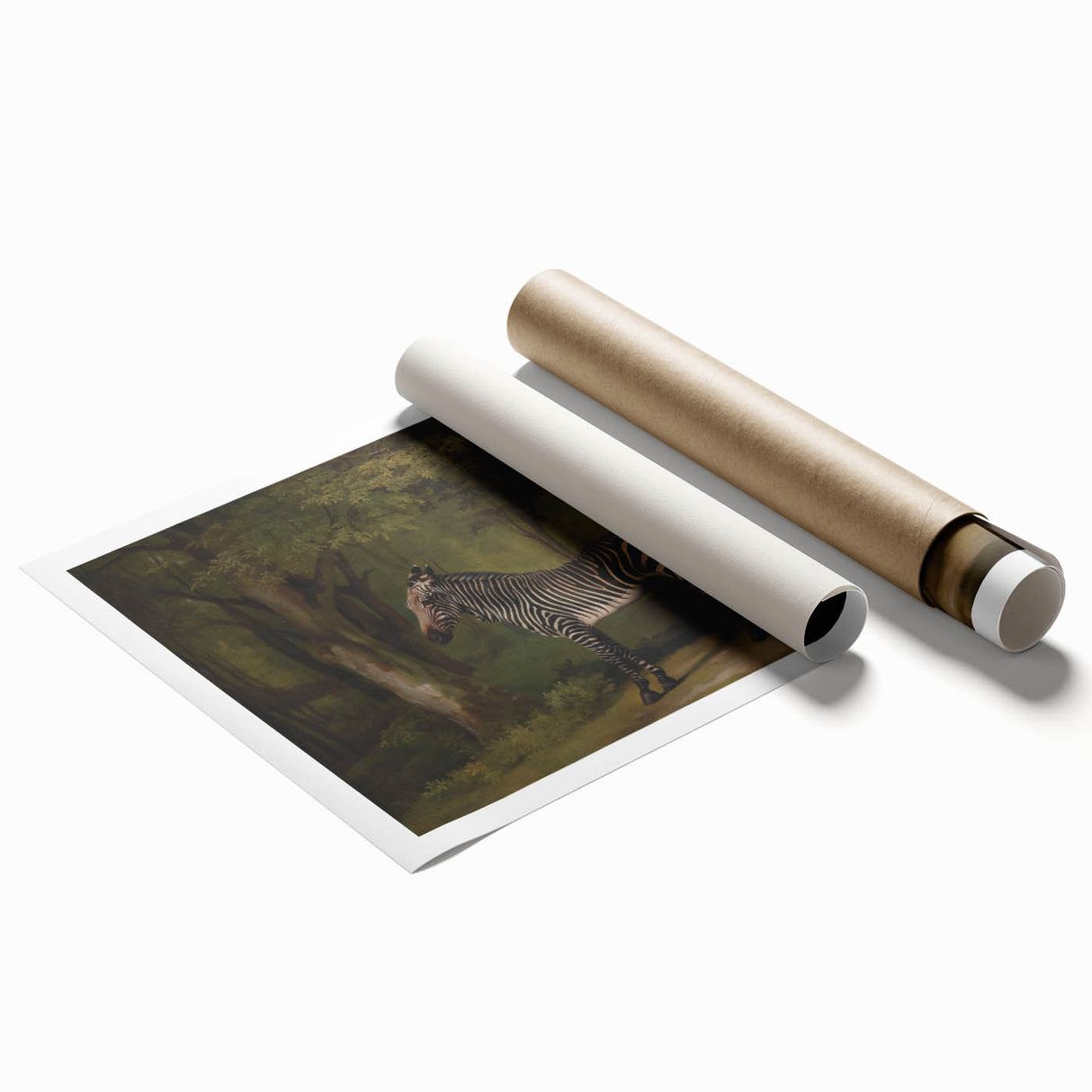 Realism Wildlife Art Print | Zebra in Forest by George Stubbs | Fine Decor