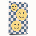 Boys Room Wall Art – Smiley Face Checkered Kids Wall Art Print