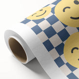 Boys Room Wall Art – Smiley Face Checkered Kids Wall Art Print