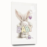 Baby Bunny Nursery Canvas Prints - Custom Baby Room Decor