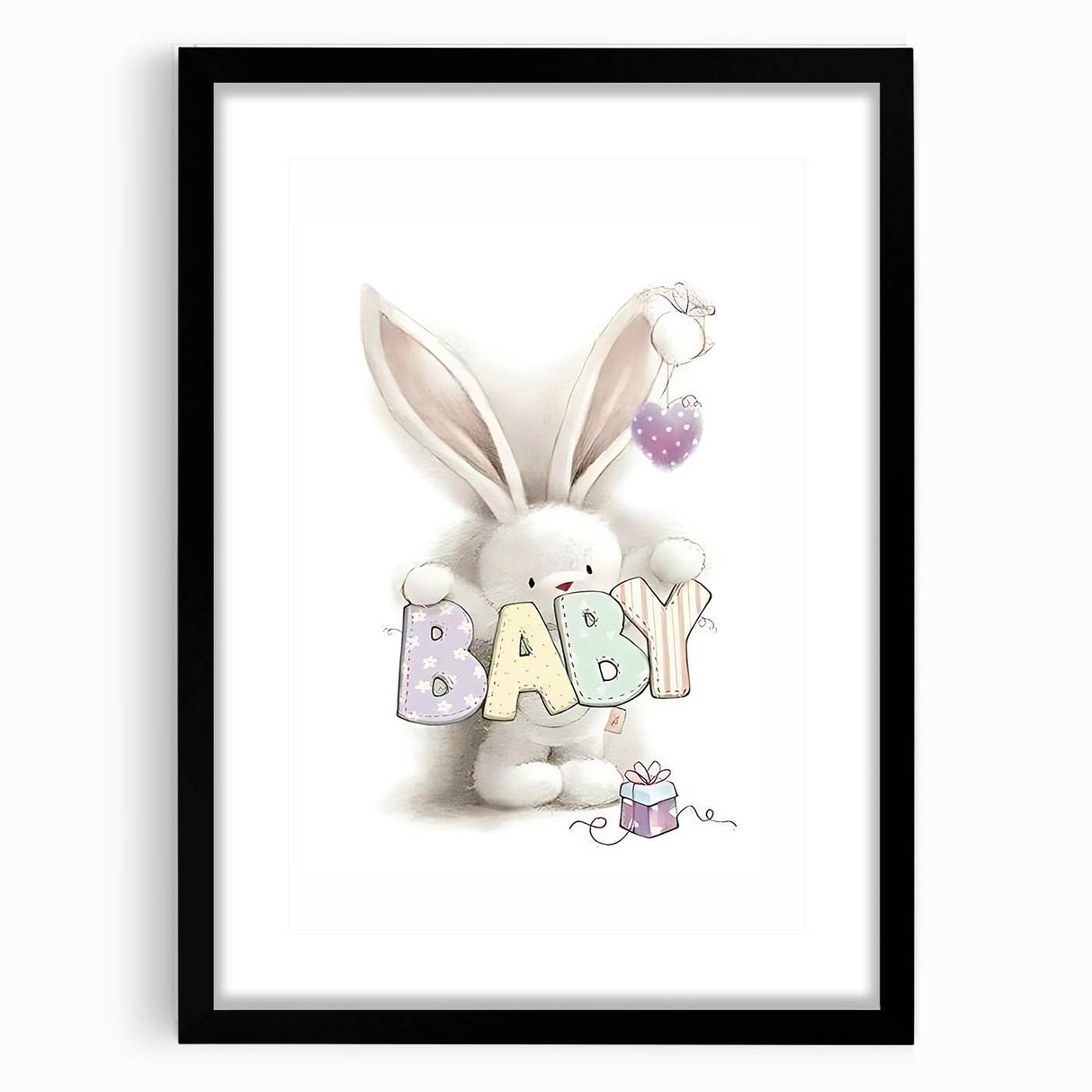 Baby Bunny Nursery Canvas Prints - Custom Baby Room Decor