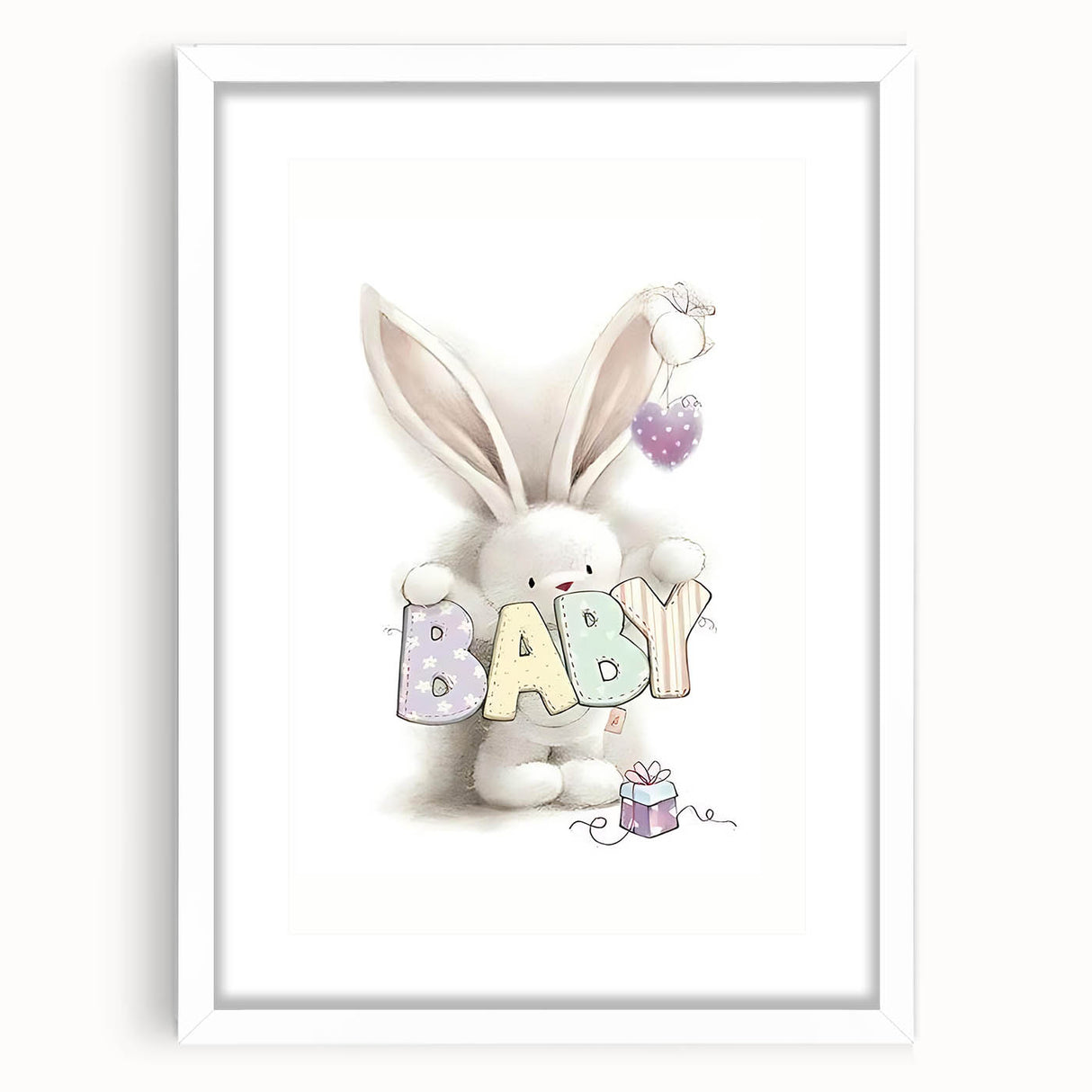 Baby Bunny Nursery Canvas Prints - Custom Baby Room Decor