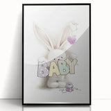 Baby Bunny Nursery Canvas Prints - Custom Baby Room Decor