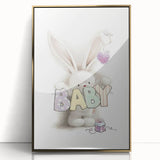 Baby Bunny Nursery Canvas Prints - Custom Baby Room Decor