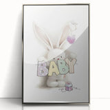Baby Bunny Nursery Canvas Prints - Custom Baby Room Decor