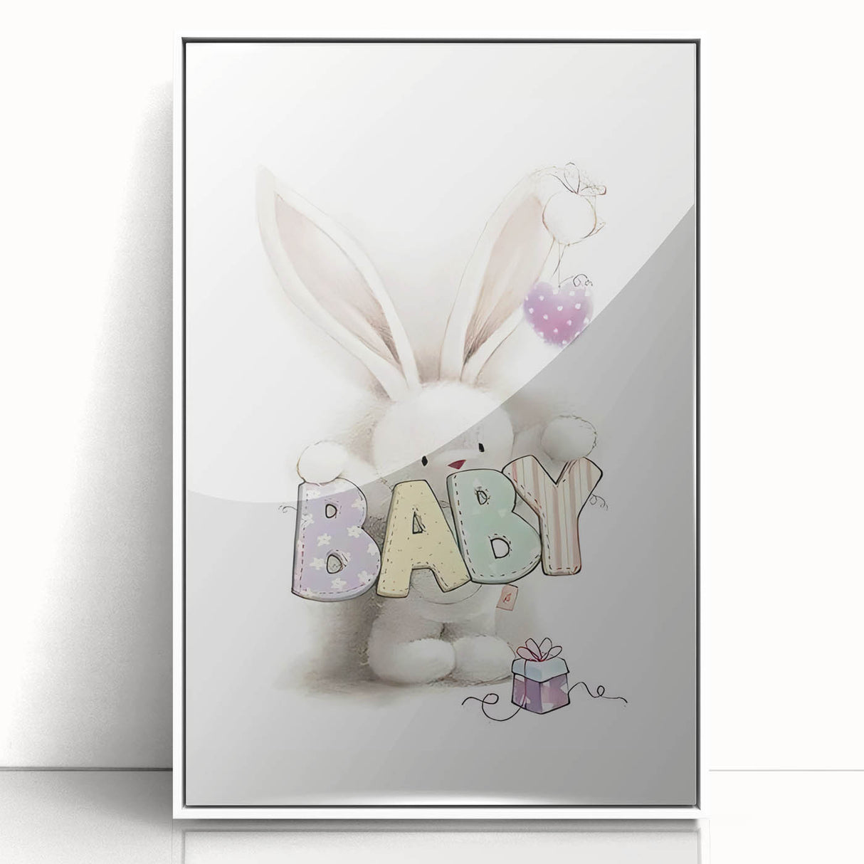 Baby Bunny Nursery Canvas Prints - Custom Baby Room Decor
