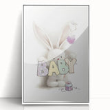 Baby Bunny Nursery Canvas Prints - Custom Baby Room Decor