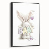 Baby Bunny Nursery Canvas Prints - Custom Baby Room Decor