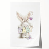 Baby Bunny Nursery Canvas Prints - Custom Baby Room Decor