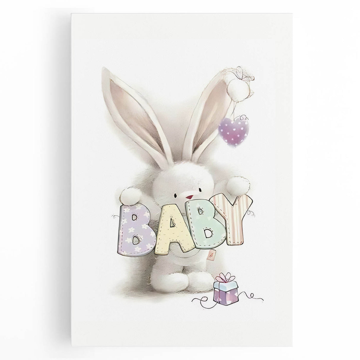 Baby Bunny Nursery Canvas Prints - Custom Baby Room Decor