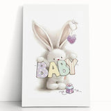 Baby Bunny Nursery Canvas Prints - Custom Baby Room Decor