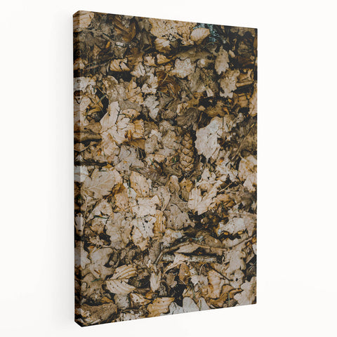 Large canvas art depicting the fall season with earthy orange and yellow tones, ideal for kitchen wall decor.