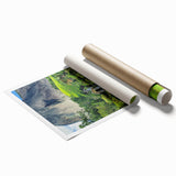 Extra large rolled print featuring a floral design in pastel shades, ideal for classy bathroom or large living room wall art.