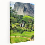 Spring-themed stretched canvas with floral imagery in pastel shades, suitable for kitchen wall art.