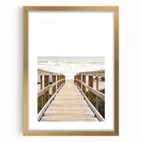 Extra large abstract art print featuring textured strokes in vibrant summer hues, framed in gold.