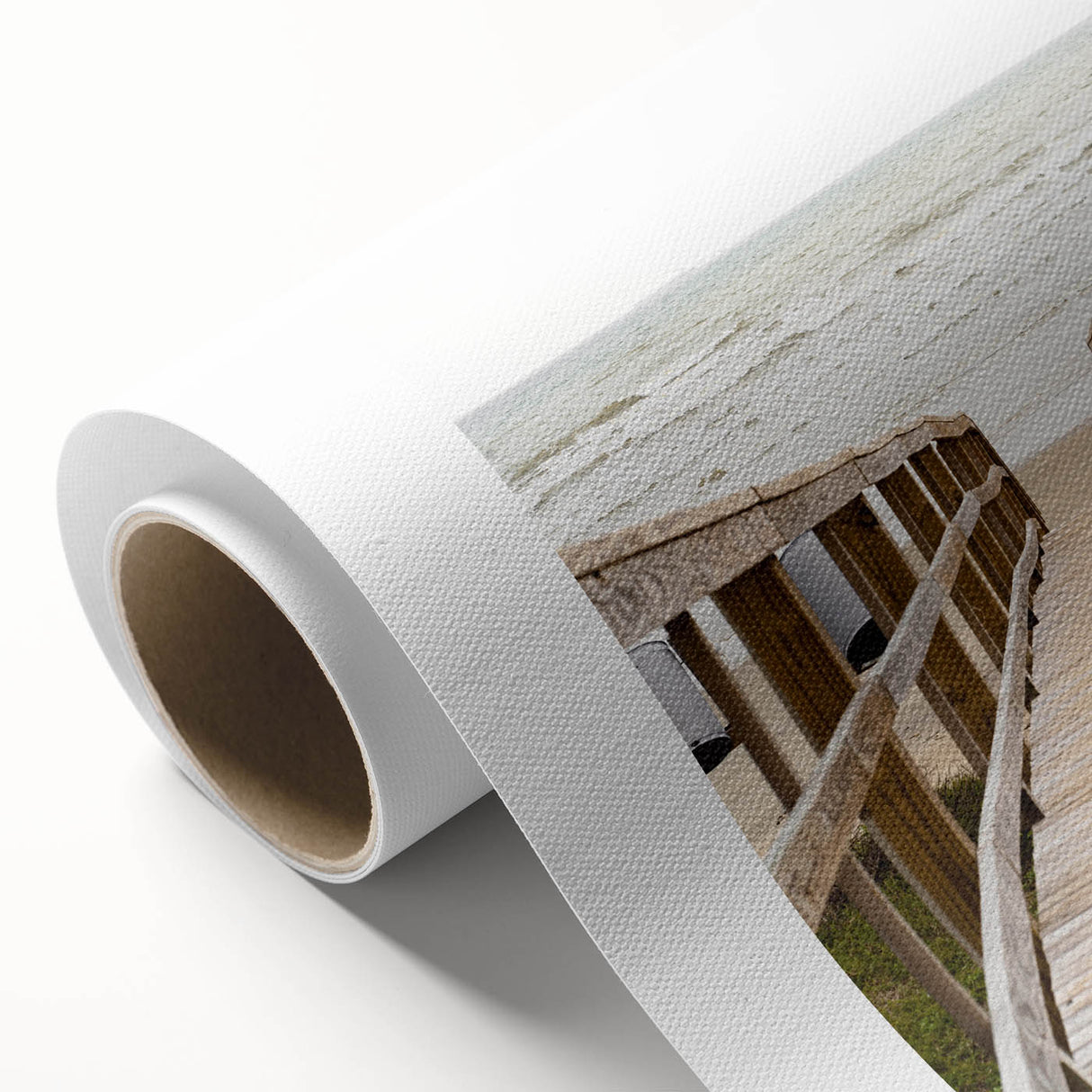 Art deco poster featuring a summer-themed illustration with pastel shades on rolled canvas, ideal for nursery wall art.