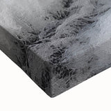 Winter landscape painting in black and white on large stretched canvas, ideal for bedroom wall art.