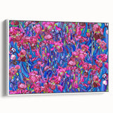 Vintage poster art of Van Gogh's painting on a framed canvas, featuring vibrant colors, ideal for living room decor.