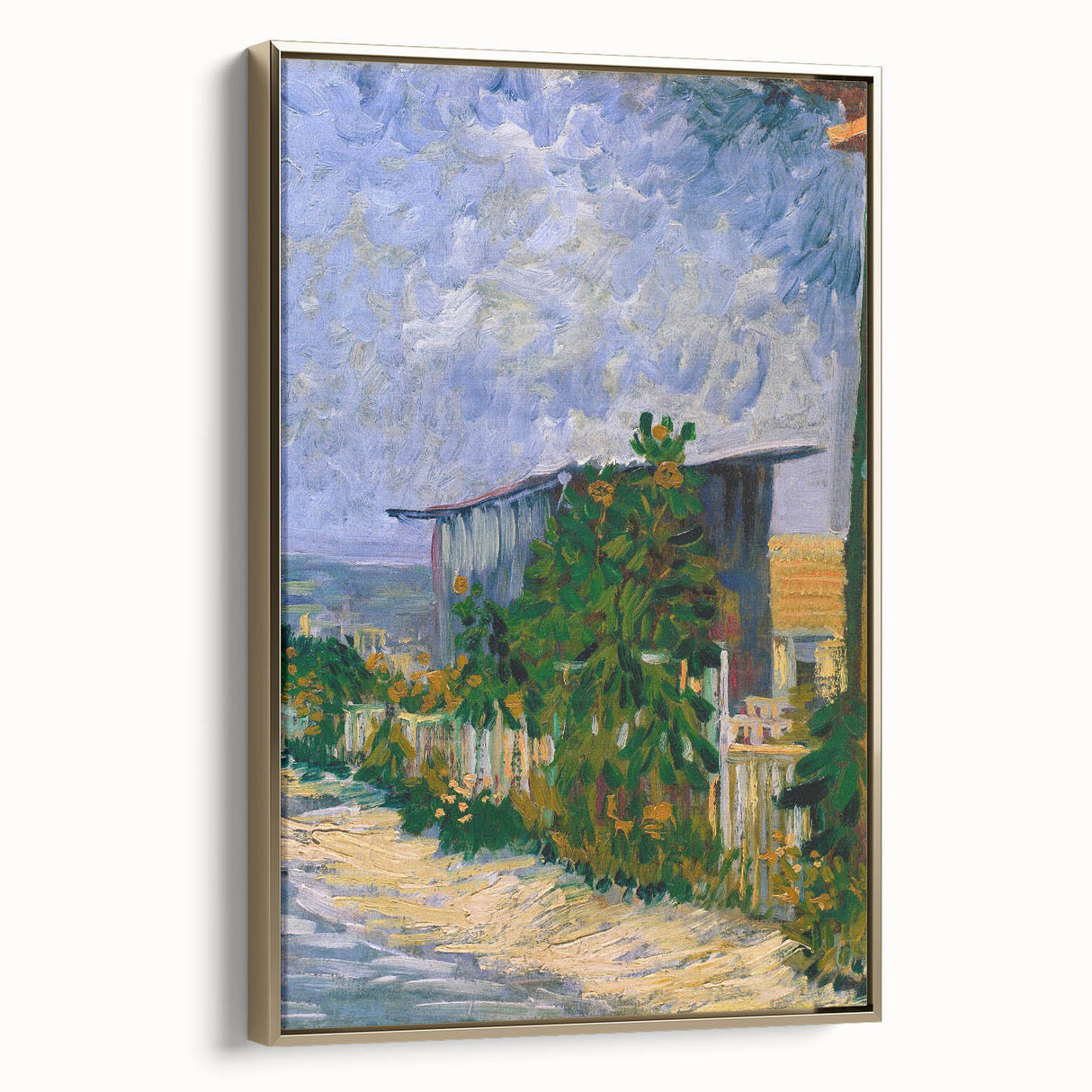 Van Gogh’s Shelter on Montmartre: Vibrant Impressionist Landscape Art