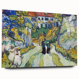 Impressionist Village Scene Wall Art - Stairway at Auvers by Van Gogh