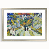 Impressionist Village Scene Wall Art - Stairway at Auvers by Van Gogh