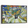 Impressionist Village Scene Wall Art - Stairway at Auvers by Van Gogh