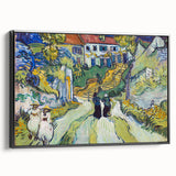 Impressionist Village Scene Wall Art - Stairway at Auvers by Van Gogh