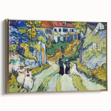 Impressionist Village Scene Wall Art - Stairway at Auvers by Van Gogh