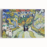 Impressionist Village Scene Wall Art - Stairway at Auvers by Van Gogh