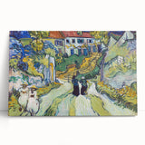 Impressionist Village Scene Wall Art - Stairway at Auvers by Van Gogh