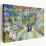 Impressionist Village Scene Wall Art - Stairway at Auvers by Van Gogh