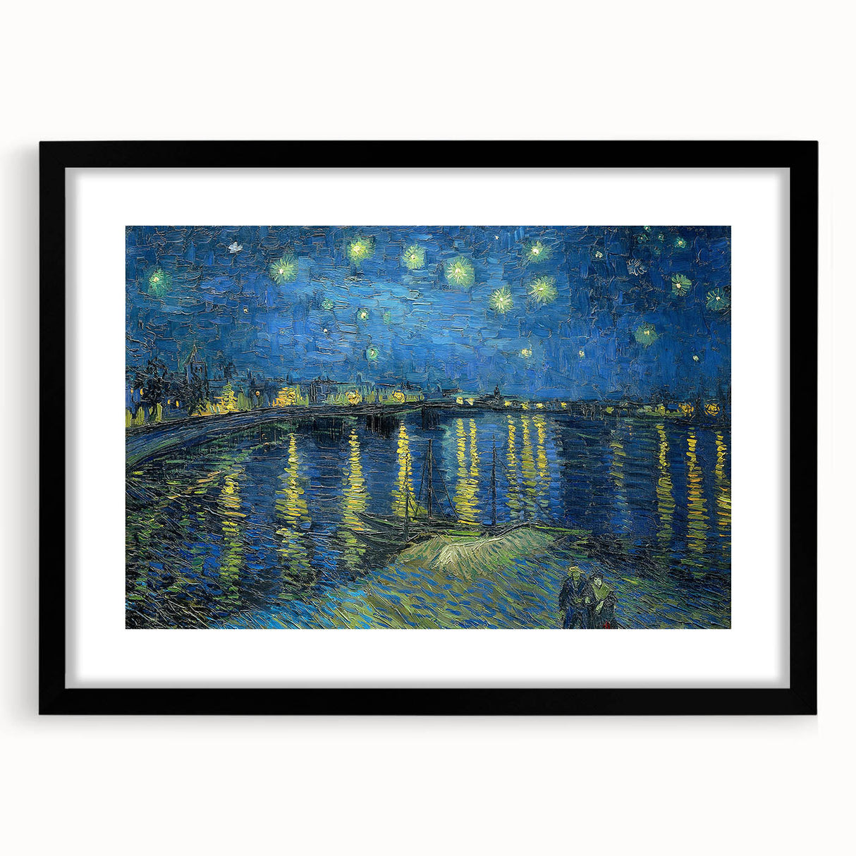 Impressionist Night Sky Wall Art - Starry Night Over Rhône by Van Gogh