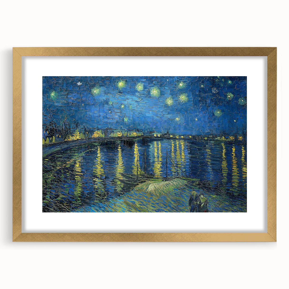 Impressionist Night Sky Wall Art - Starry Night Over Rhône by Van Gogh