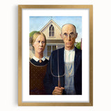 Modern Wall Art: Grant Wood's American Gothic – Iconic Rural Portrait
