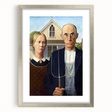 Modern Wall Art: Grant Wood's American Gothic – Iconic Rural Portrait
