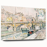 Modern Wall Art – Tugboat at Pont Neuf, Paris Scene