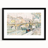 Modern Wall Art – Tugboat at Pont Neuf, Paris Scene
