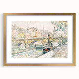 Modern Wall Art – Tugboat at Pont Neuf, Paris Scene