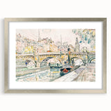 Modern Wall Art – Tugboat at Pont Neuf, Paris Scene